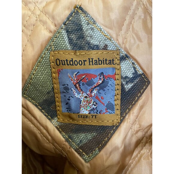 Outdoor Habitat Boys Camo Jacket Hooded 7T Cotton Shell Orange/Camo Full Zip NEW - Picture 4 of 7